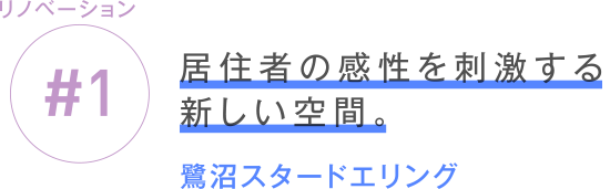 リノベーション #1 居住者の感性を刺激する新しい空間。 鷺沼スタードエリング